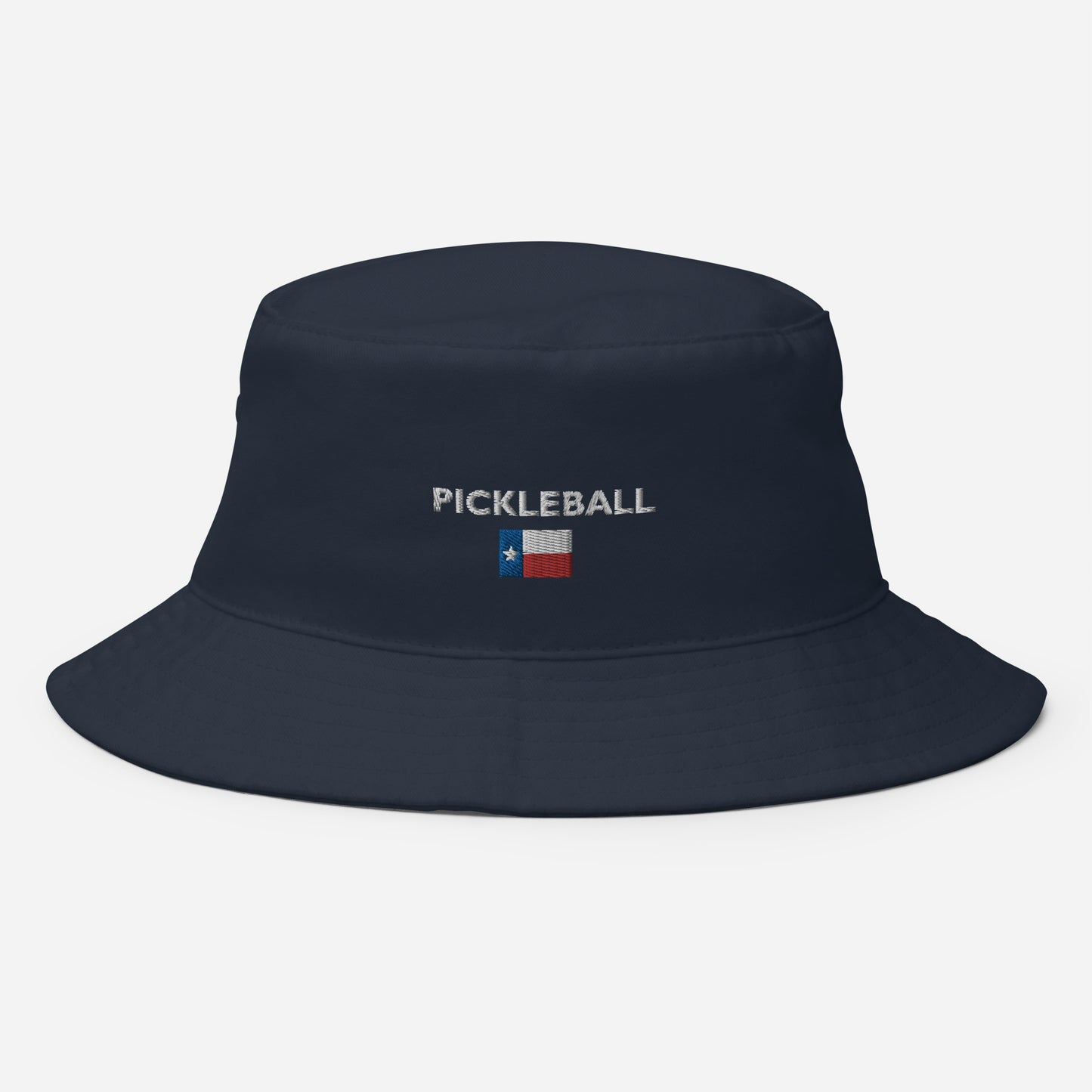 Pickleball Texas Flag Embroidered Adult Bucket Hat