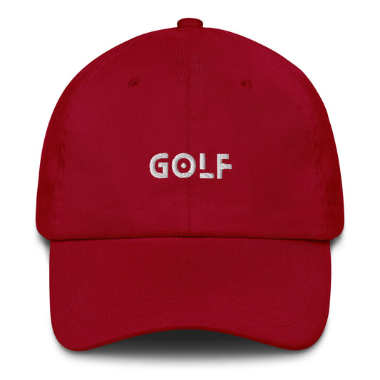 Golf Embroidered Robot Font Adjustable Hat