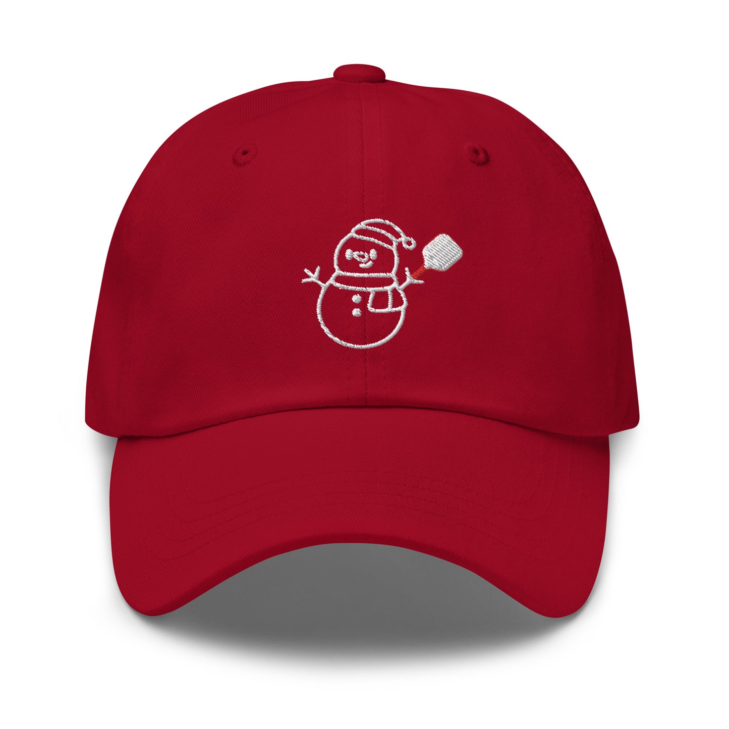 Pickelball Snowman Holiday Adjustable Hat - Multiple Colors Available