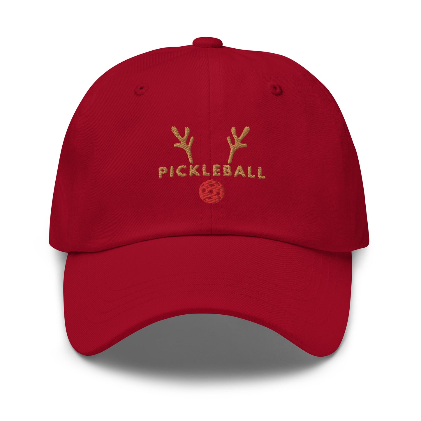 Pickleball Reindeer Holiday Adjustable Hat - Multiple Colors Available