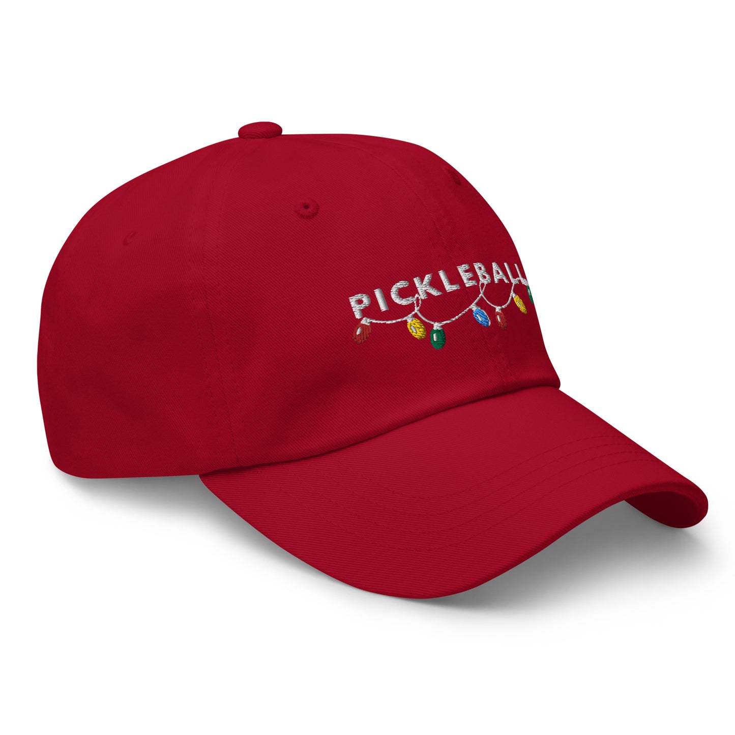 Pickleball Holiday Lights Adjustable Hat - Multiple Colors Available