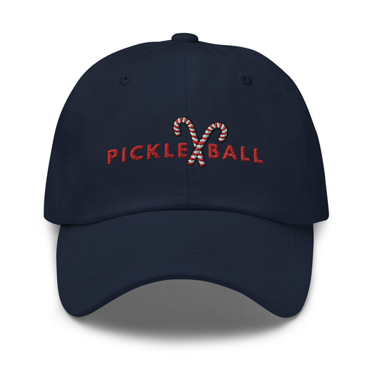 Pickleball Candy Cane Holiday Adjustable Hat - Multiple Colors Available