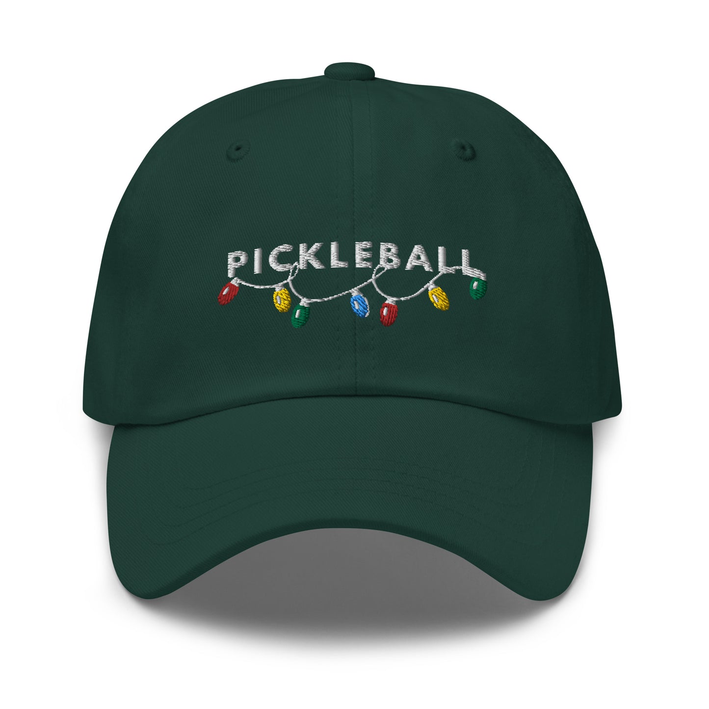 Pickleball Holiday Lights Adjustable Hat - Multiple Colors Available