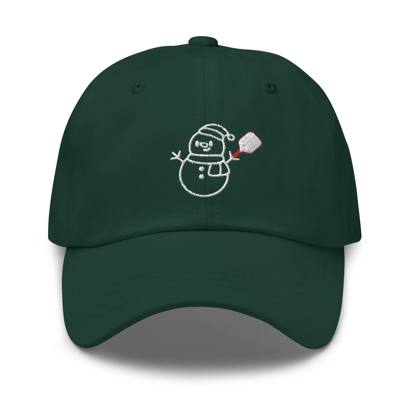 Pickelball Snowman Holiday Adjustable Hat - Multiple Colors Available