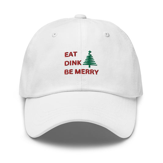 Eat Dink Be Merry Pickleball Adjustable Hat - Multiple Colors Available