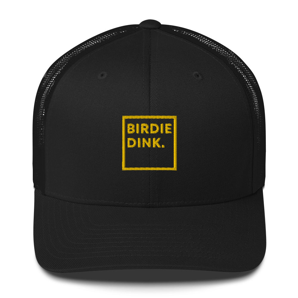 Birdie Dink® Square Gold Embroidered Adult Trucker Hat