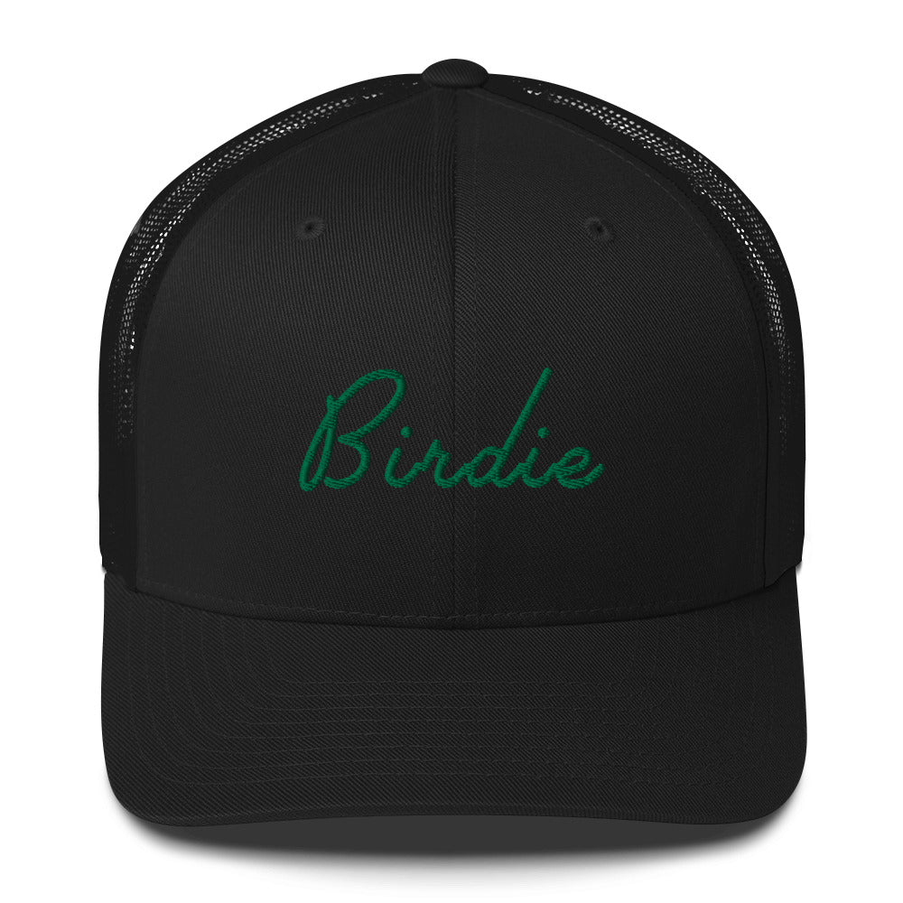 Golf Birdie Green Embroidered Adult Trucker Hat