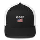 Golf USA Flag Embroidered Adult Trucker Cap