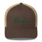 Golf Birdie Green Embroidered Adult Trucker Hat