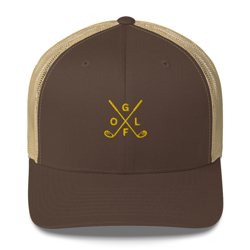 Golf Club Embroidered Adult Trucker Hat