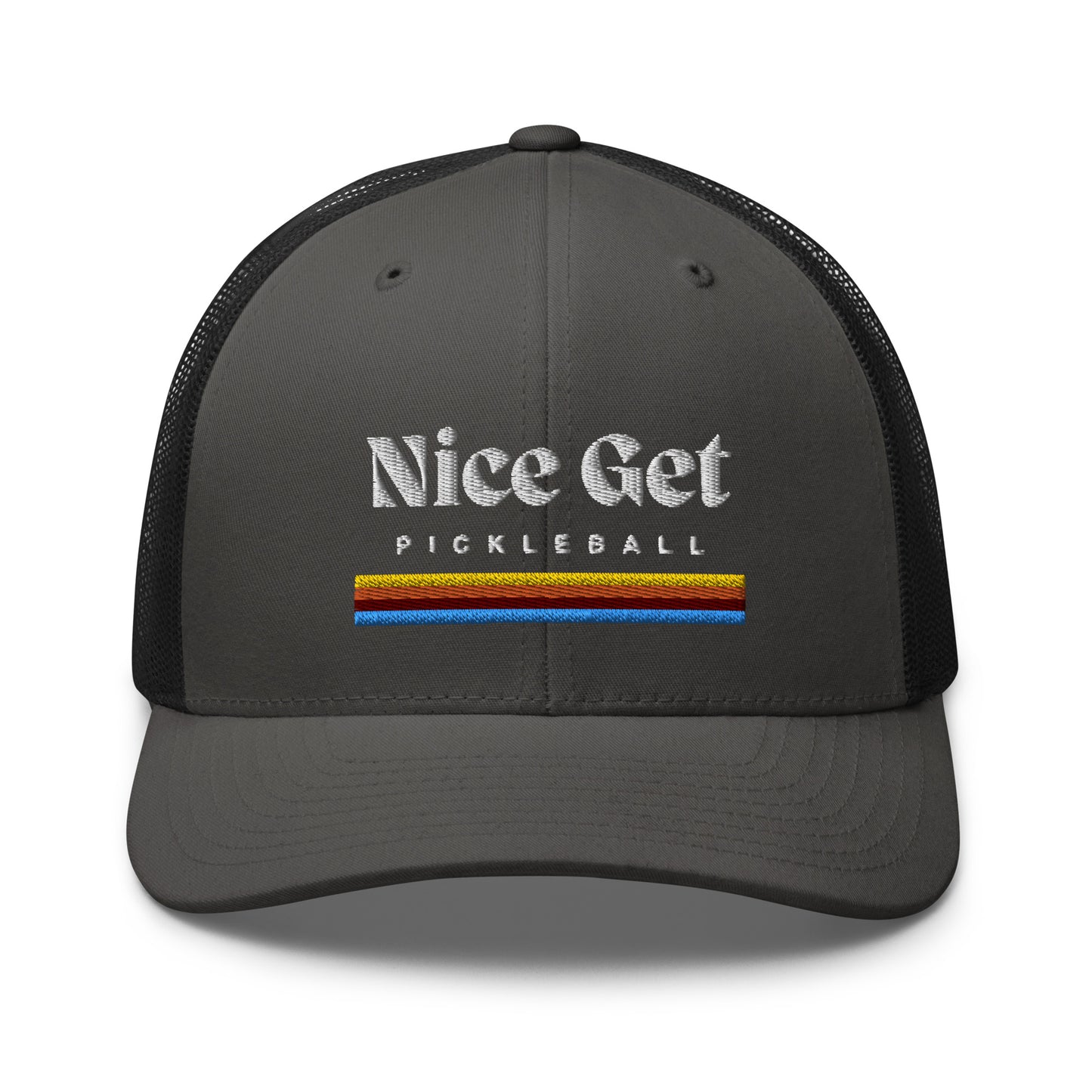 Pickleball Nice Get Embroidered Trucker Hat - Multiple Colors Available