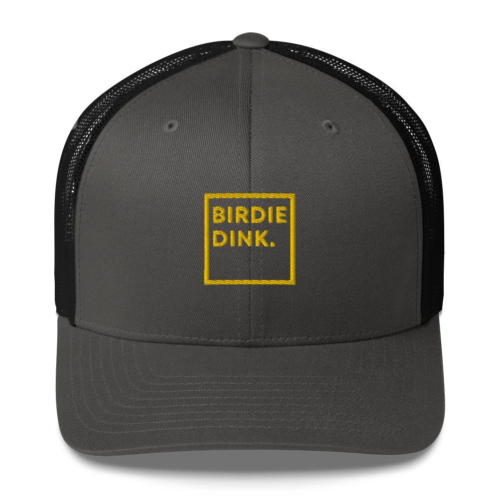 Birdie Dink® Square Gold Embroidered Adult Trucker Hat