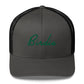 Golf Birdie Green Embroidered Adult Trucker Hat