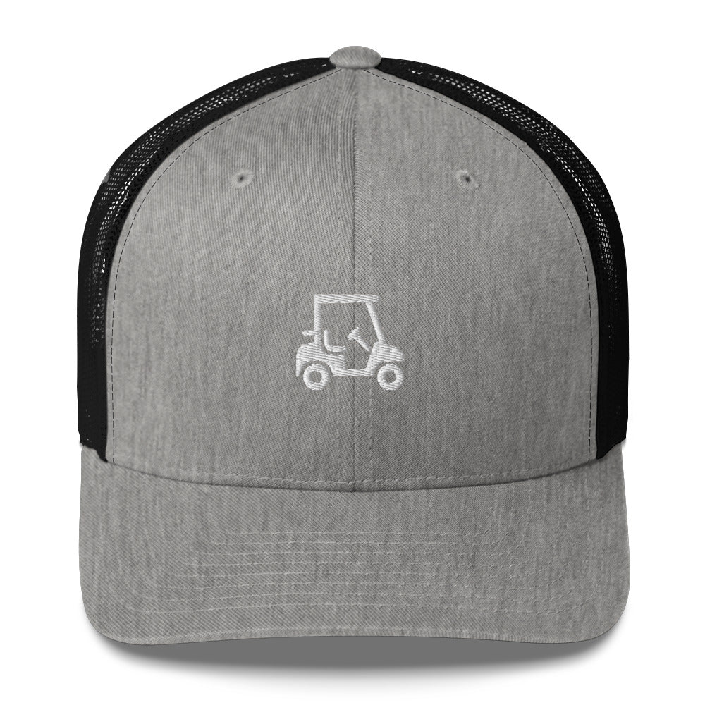 Golf Cart Embroidered Adult Trucker Cap