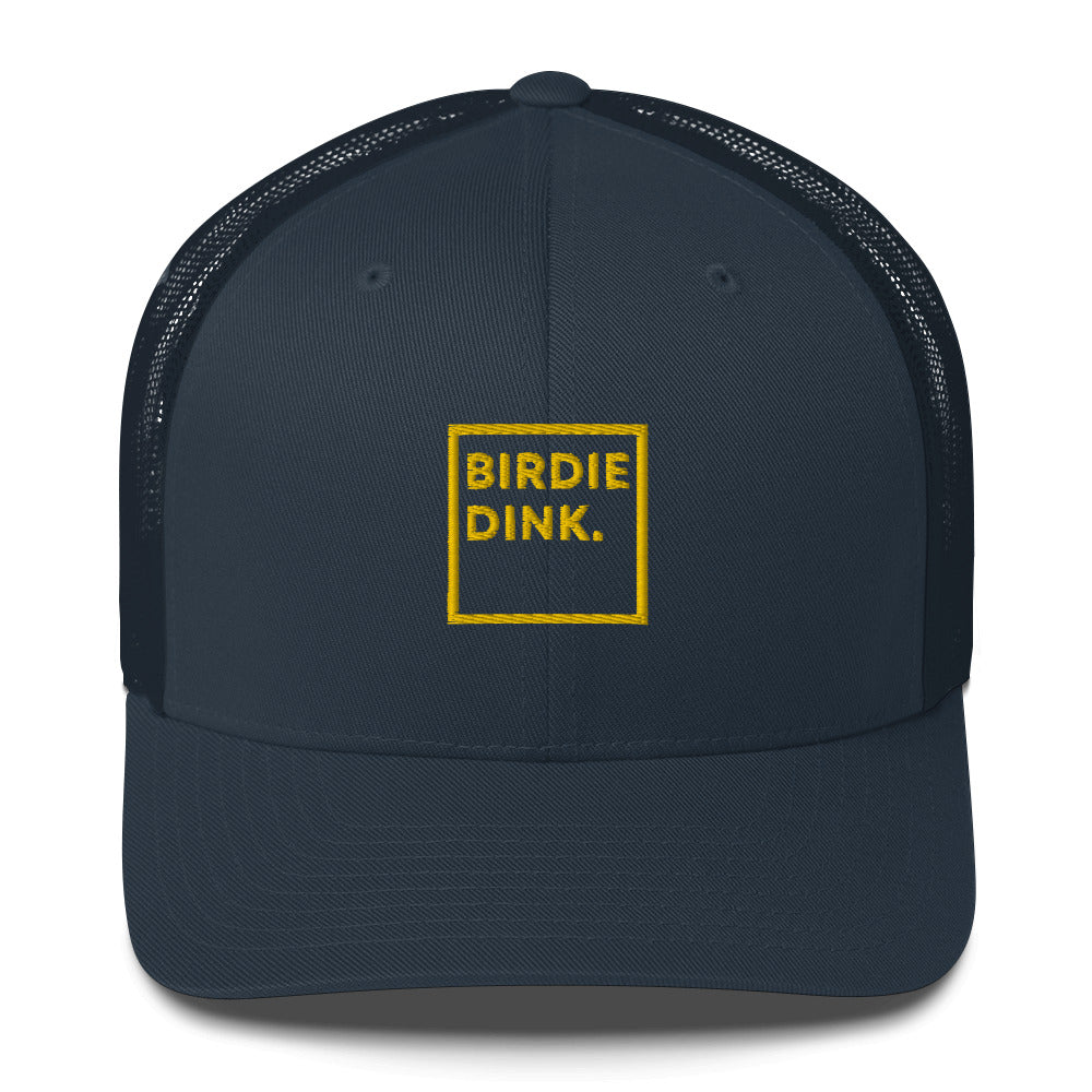 Birdie Dink® Square Gold Embroidered Adult Trucker Hat