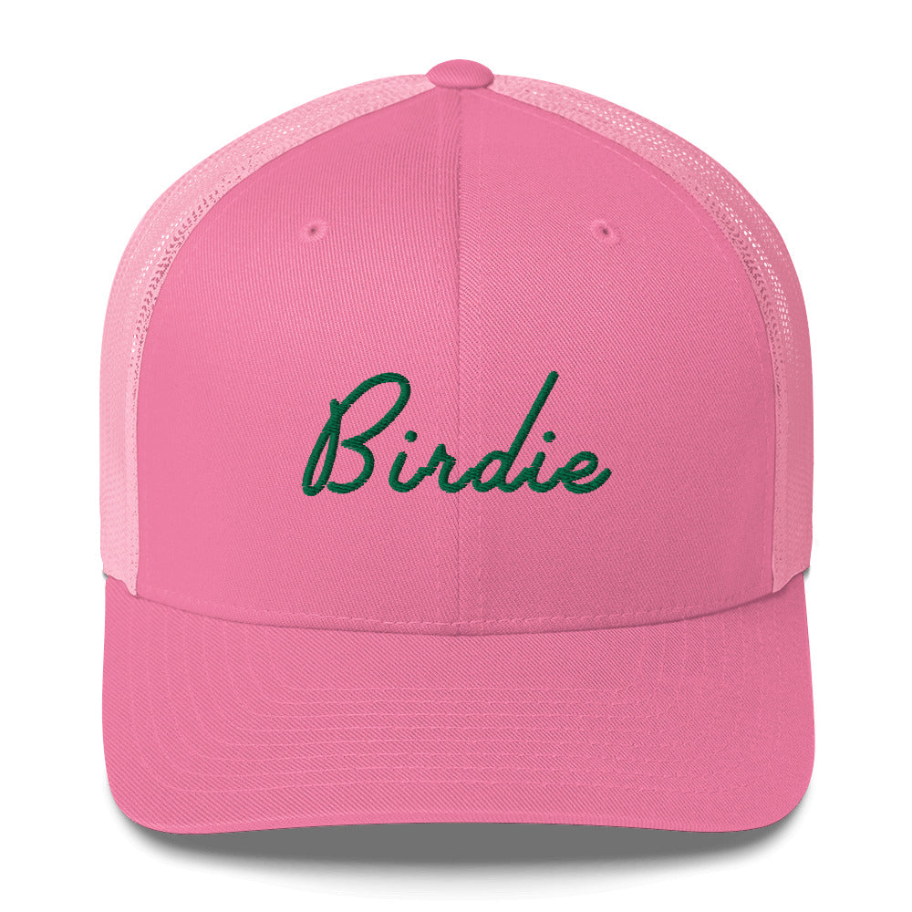 Golf Birdie Green Embroidered Adult Trucker Hat