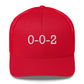 Pickleball 0-0-2 Score Embroidered Adult Trucker Hat - 11 colors available