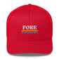 Golf FORE Embroidered Adult Trucker Cap