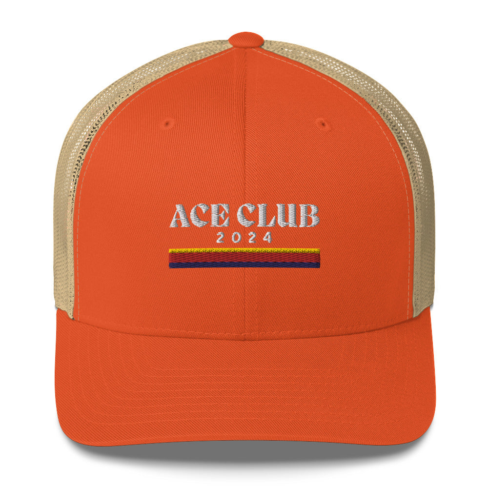 Golf Ace Club 2024 Embroidered Adult Trucker Cap